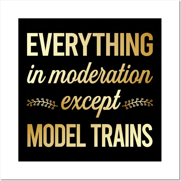 Funny Moderation Model Train Trains Railroad Railway Wall Art by lainetexterbxe49